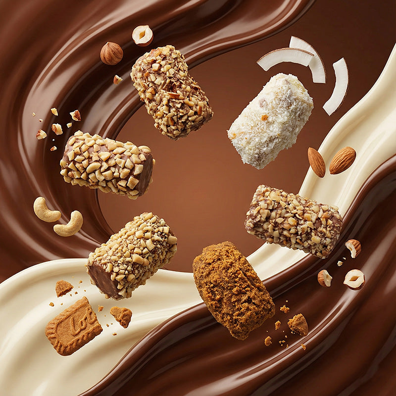 Waferollo Chocolates Eggless - 1 Packet of Assorted (Almond, Biscuit, Cashew, Coconut, Hazelnut)